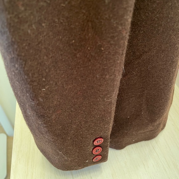 Town & Country 100% Pure Wool Brown Blazer Jacket Size 14. - Picture 7 of 11